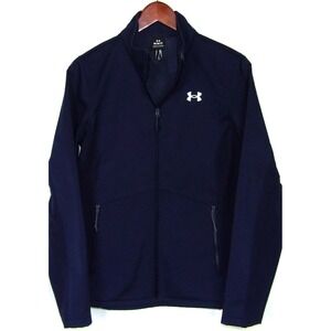 Under Armour Cold Gear INFRARED Navy Blue Zip-Up Soft Shell Jacket Women's MED